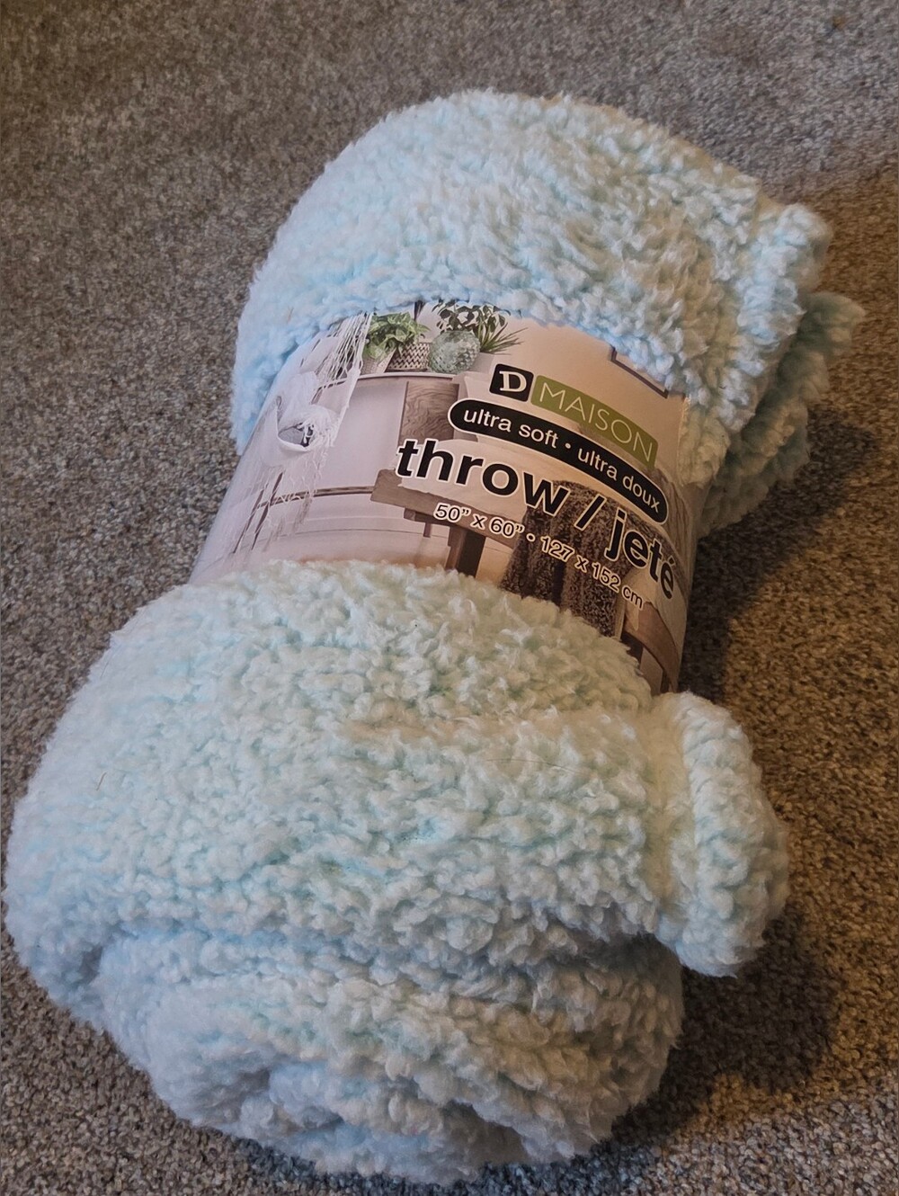 Ultra Soft Baby Blue Throw Blanket